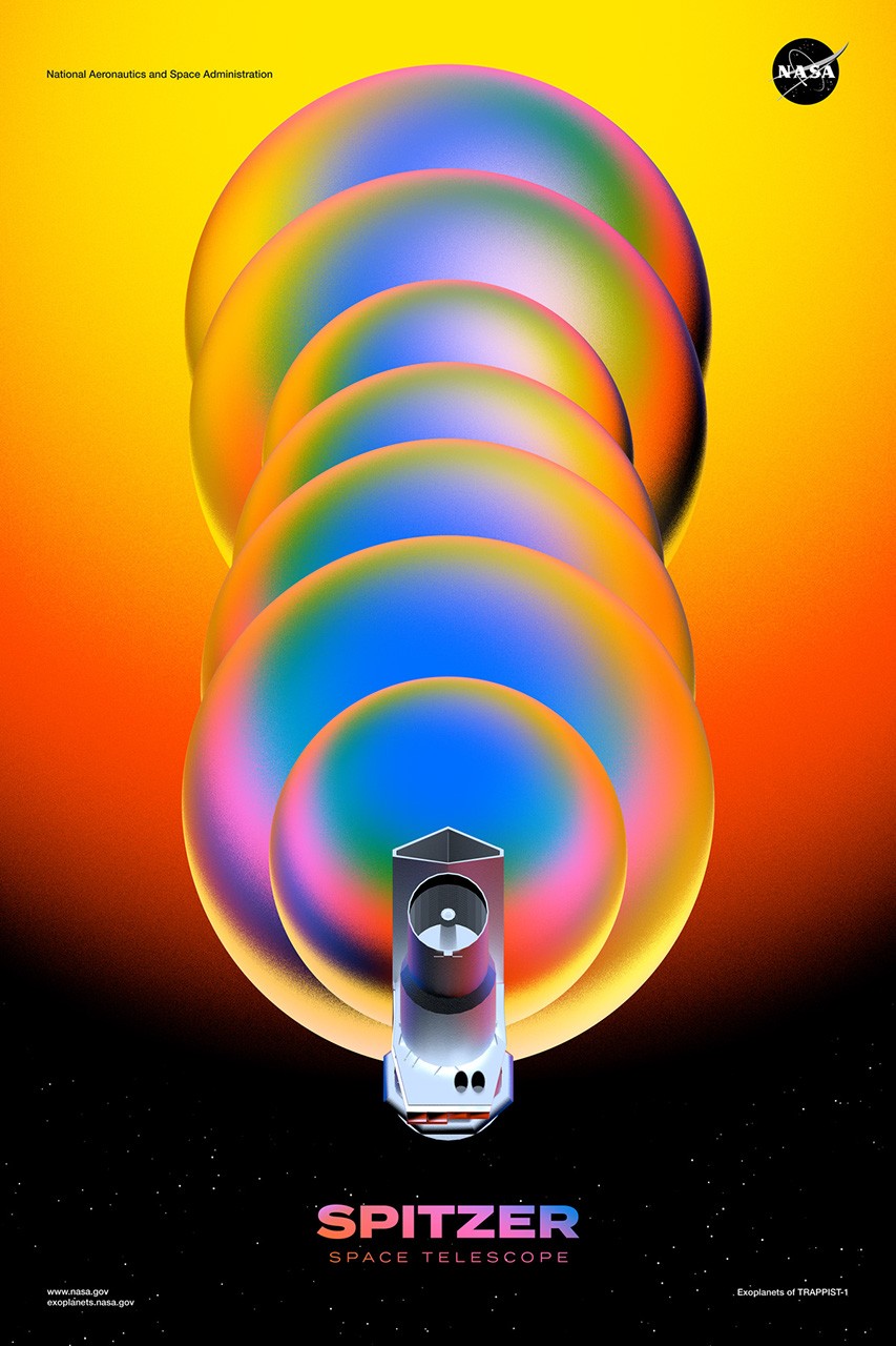 Spitzer Logo Spitzer Space Telescope Poster - NASA Science