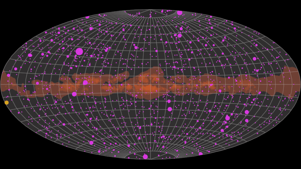 Fermi LAT Gamma Ray Sky