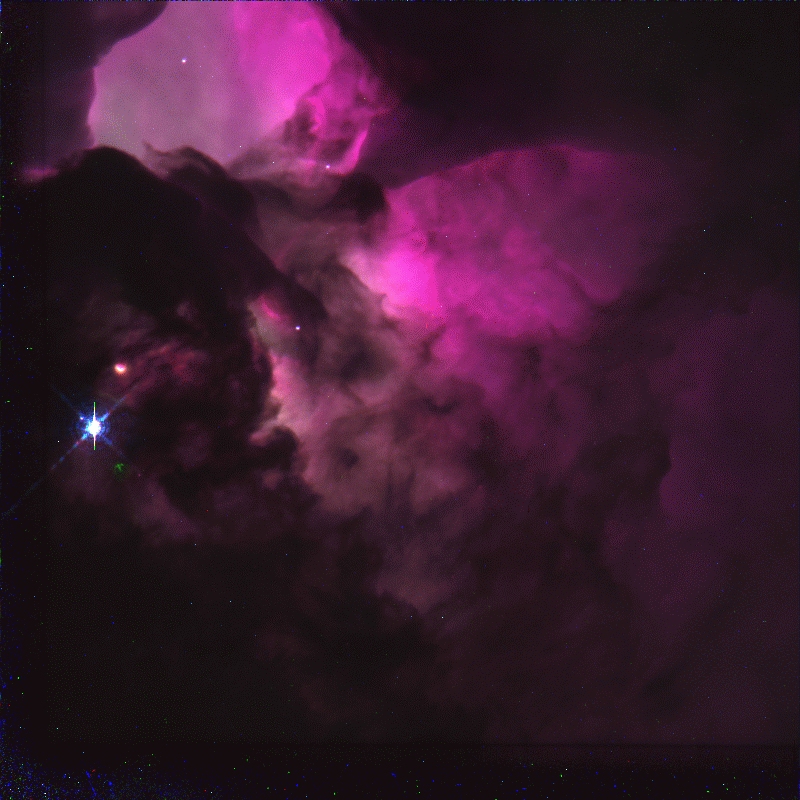 APOD: 1996 August 21 – A Close-Up of the Lagoon’s Hourglass
