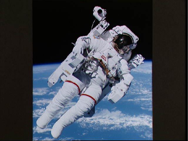 APOD: 1996 June 14 – Floating Free in Space
