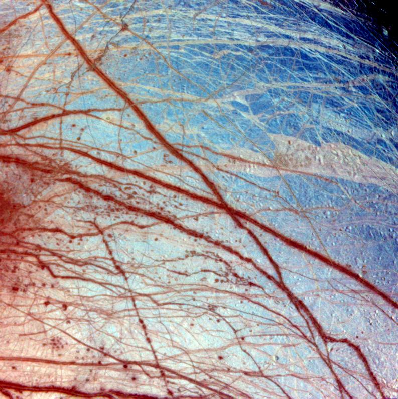 APOD: 1996 October 22 – The Cracked Ice Plains of Europa