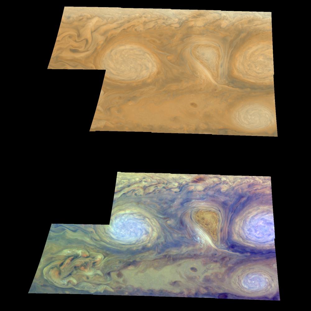 APOD: 1997 August 08 – White Oval Clouds on Jupiter