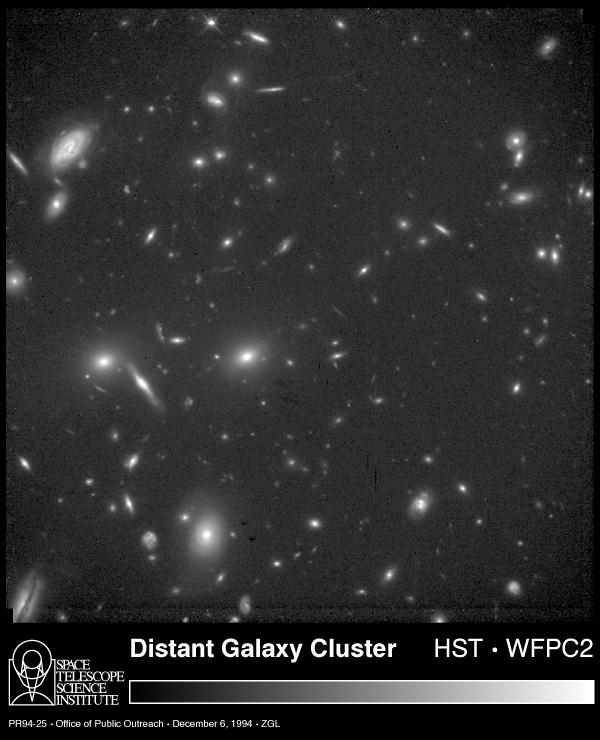 APOD: 1997 December 07 – A Distant Cluster of Galaxies