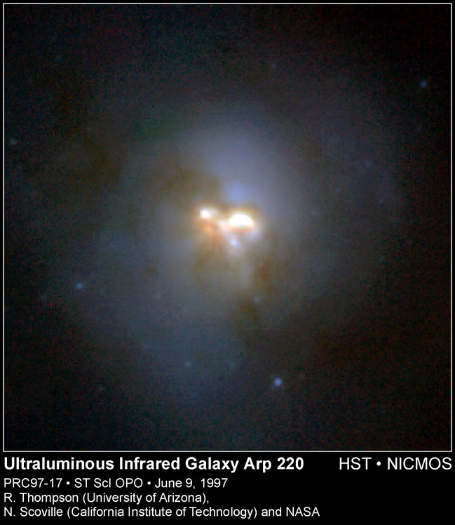 APOD: 1997 June 17 – Arp 220: Spirals in Collision