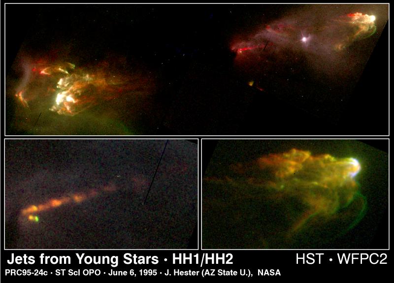 APOD: 1997 June 19 – HH1/HH2: Star Jets