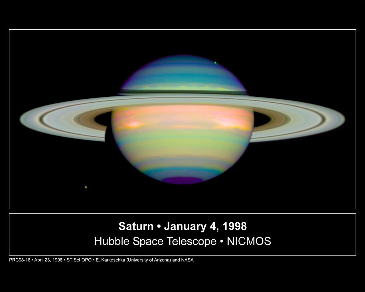 Infrared Saturn — APOD for 1999-07-24