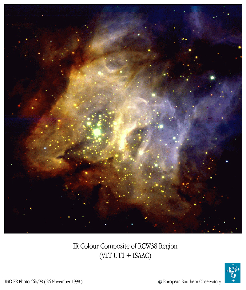 APOD: 1998 December 07 – Star Forming Region RCW38