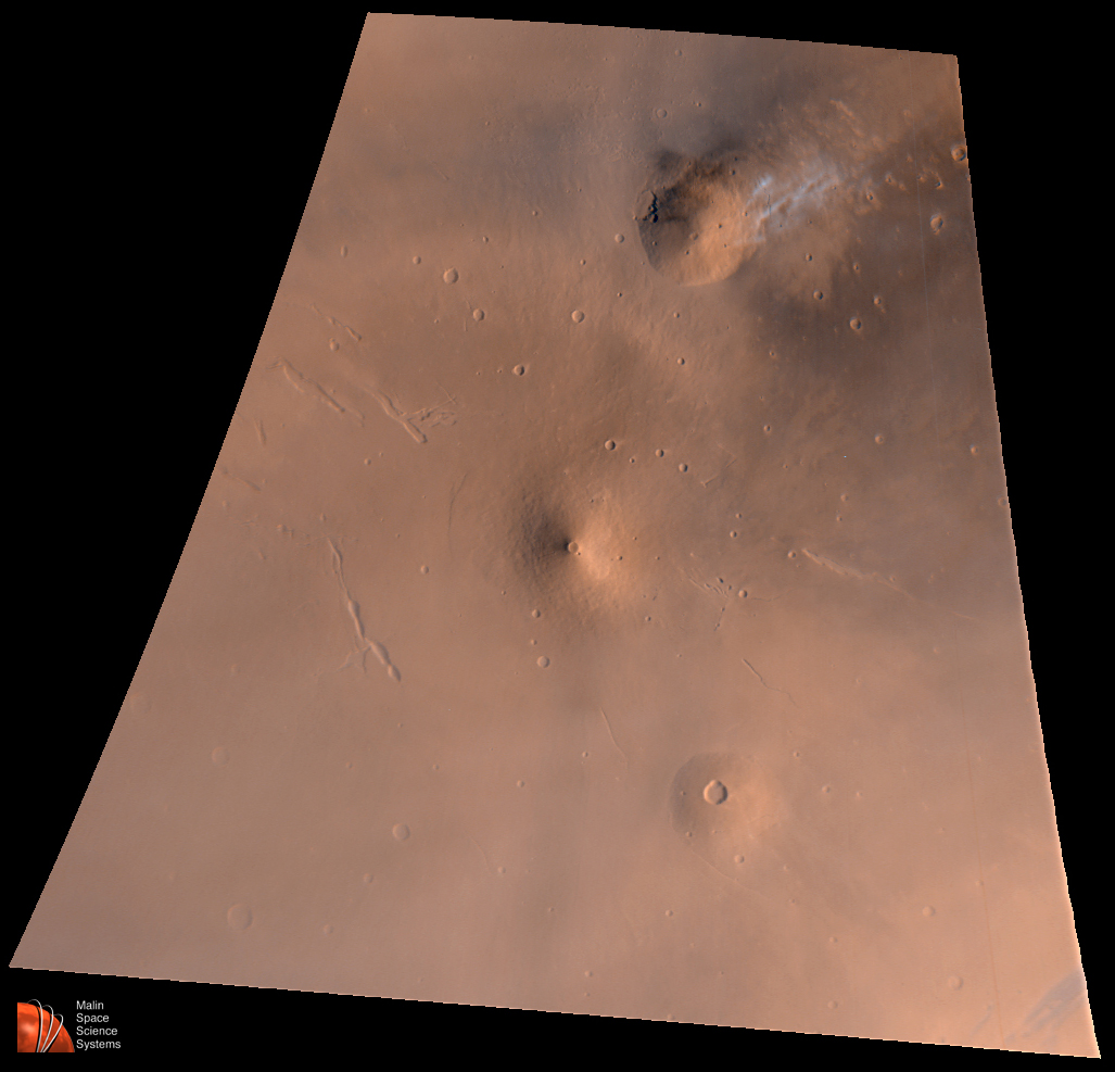 APOD: 1998 July 30 – Volcanos on Mars: Elysium Region