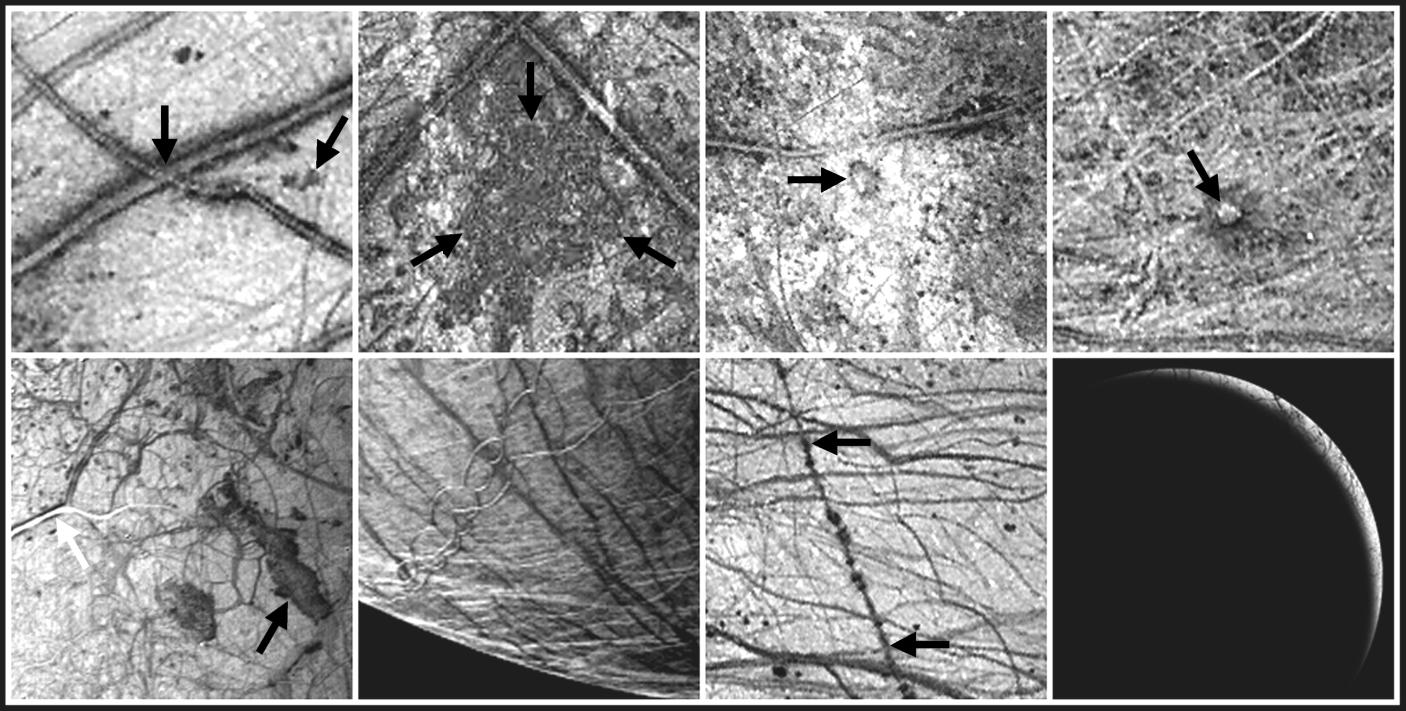 APOD: 1998 June 09 – Ice Cusps on Europa