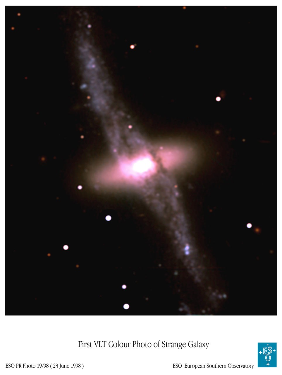 NGC 4650A: Strange Galaxy and Dark Matter — APOD for 1998-06-25