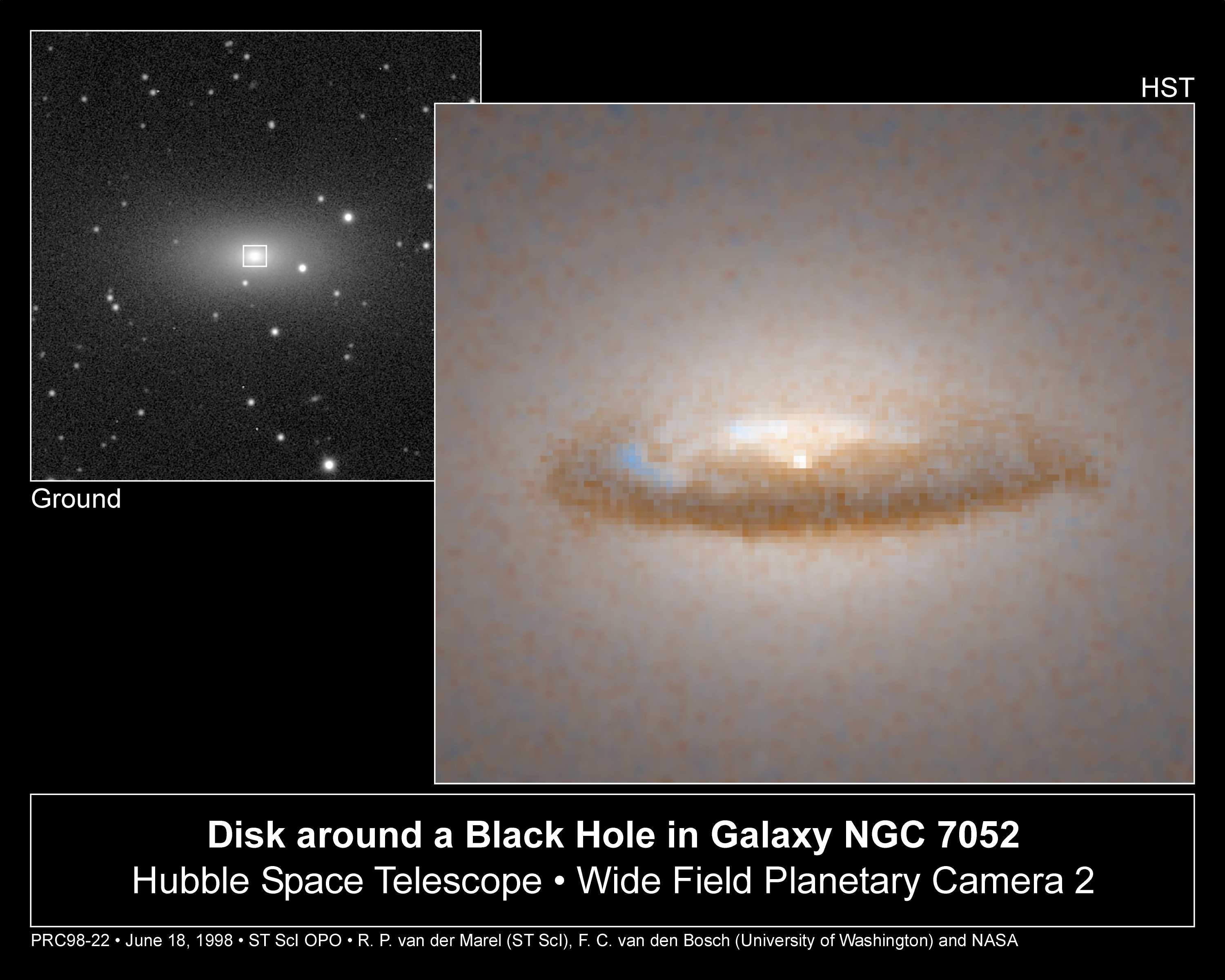 APOD: 1998 June 22 – The Doomed Dust Disk of NGC 7052
