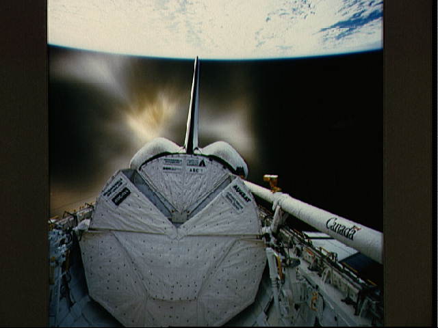 APOD: 1998 March 08 – Shuttle Engine Blast