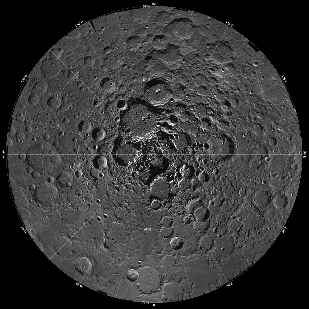 APOD: 1998 March 06 – Water Ice At The Lunar Poles