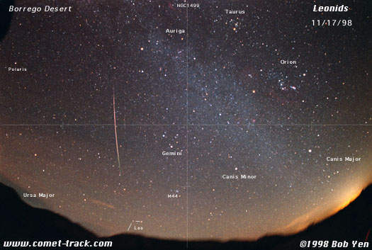 APOD: 1998 November 30 – An Annotated Leonid