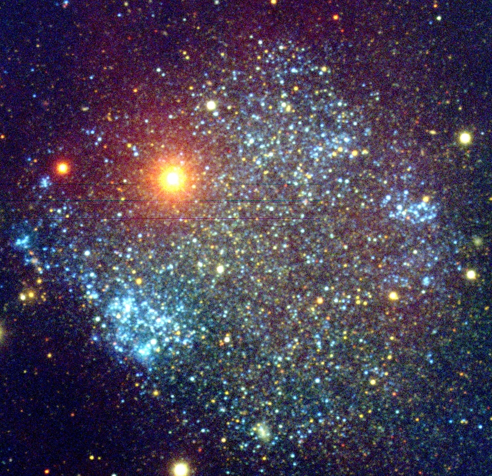 APOD: 1998 November 03 – Sextans A: A Seemingly Square Galaxy