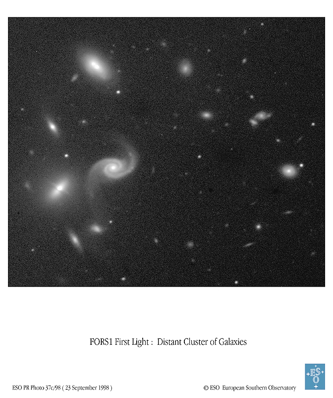 APOD: 1998 September 29 – A Peculiar Cluster of Galaxies