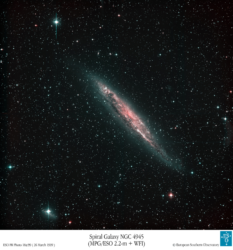 APOD: 1999 April 12 – Nearby Spiral Galaxy NGC 4945