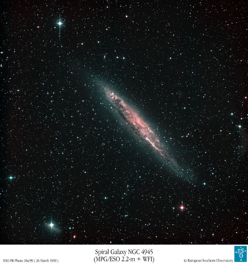 Nearby Spiral Galaxy NGC 4945 — APOD for 1999-04-12