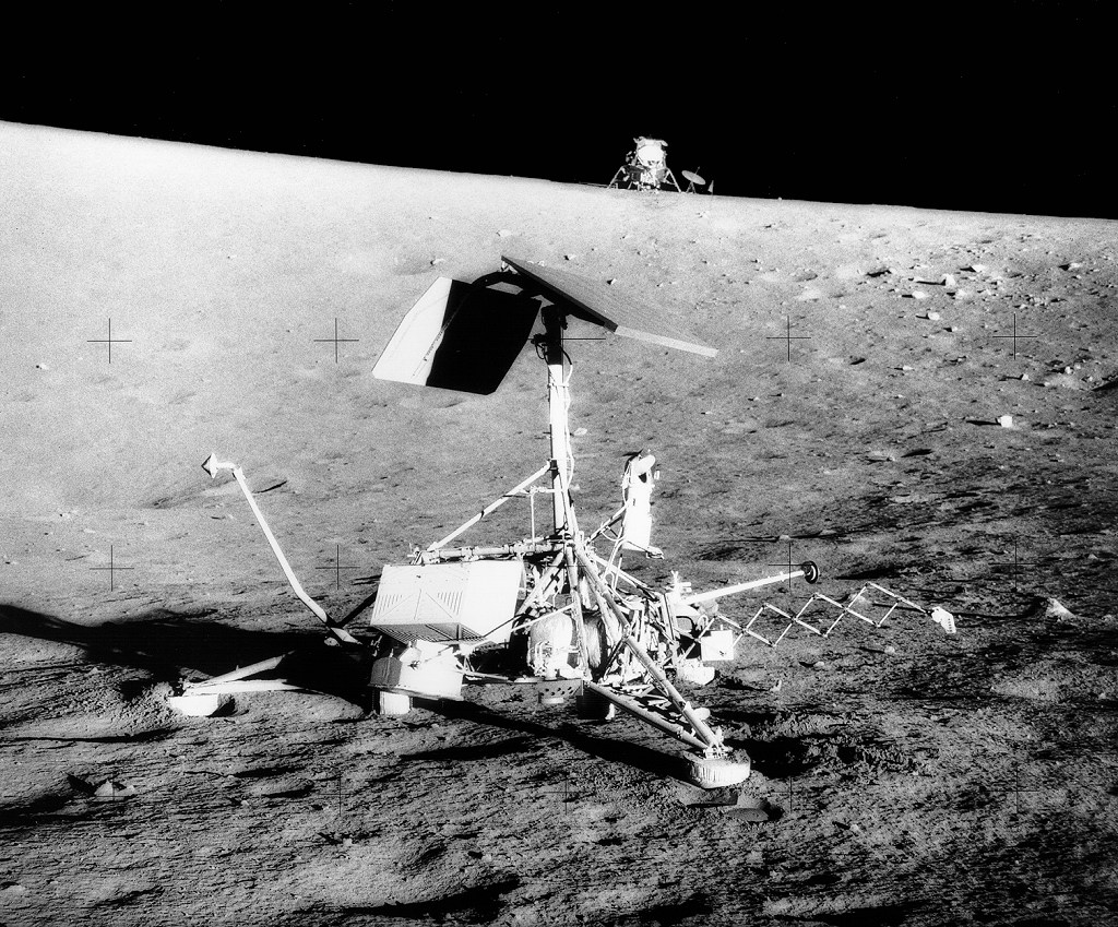 APOD: 1999 April 08 – Apollo 12: Surveyor 3 and Intrepid