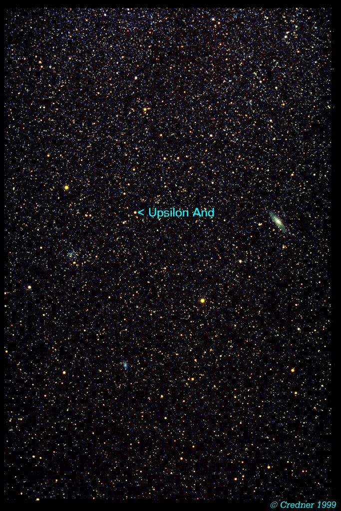 APOD: 1999 April 22 – Where is Upsilon Andromedae