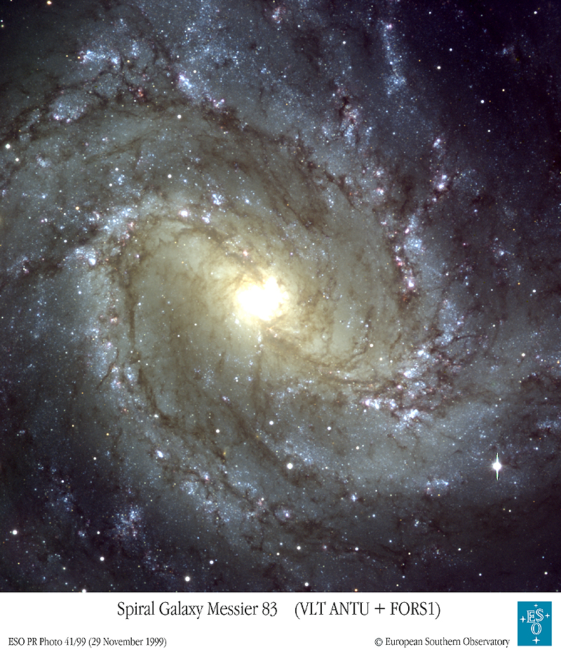 APOD: 1999 December 06 – M83: The Southern Pinwheel Galaxy from VLT