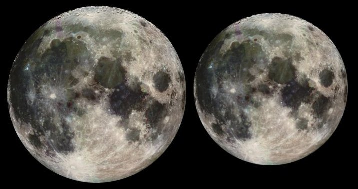 APOD: 1999 December 22 – Perigee Moon, Apogee Moon