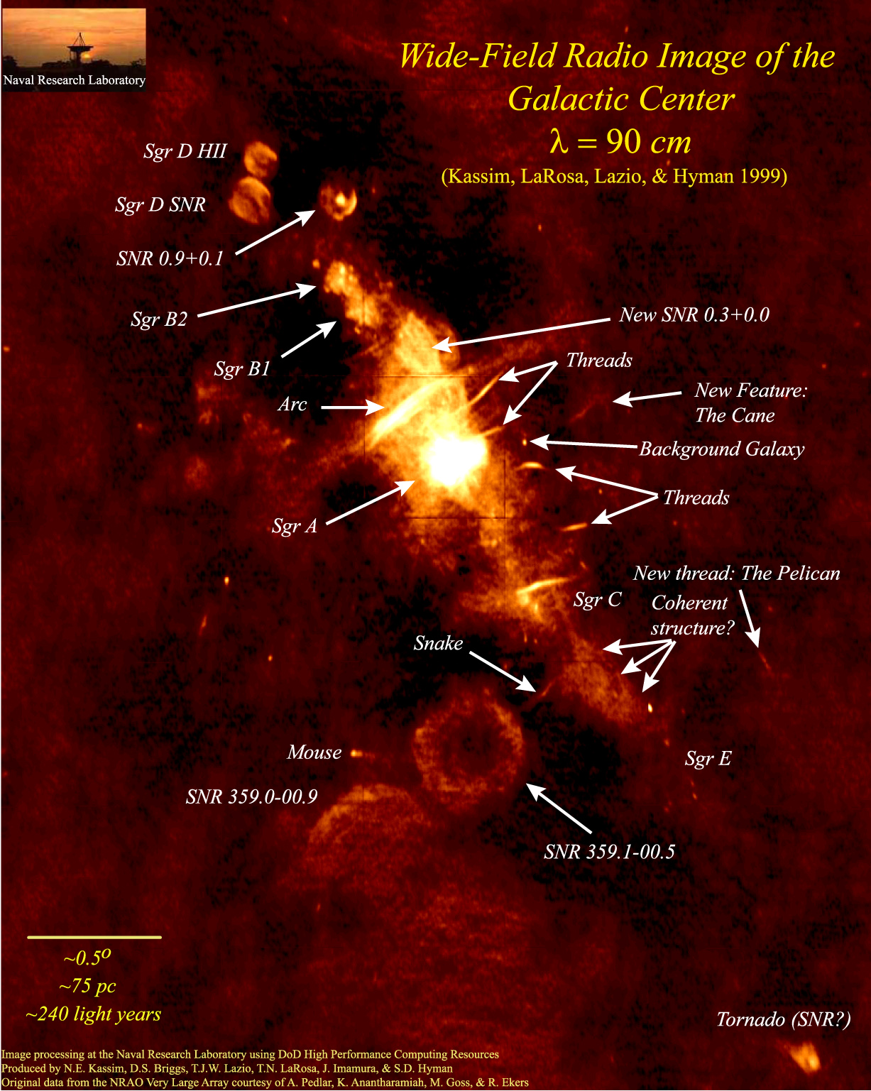 APOD: 1999 January 28 – The Galactic Center A Radio Mystery