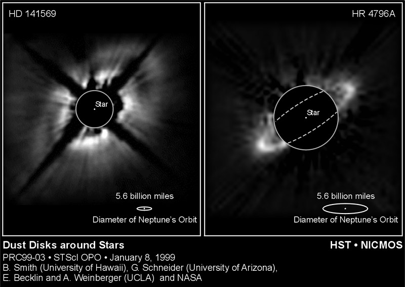 APOD: 1999 January 20 – Possible Planets And Infrared Dust
