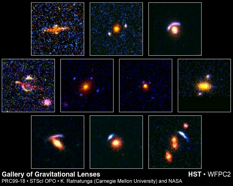 APOD: 1999 June 01 – A Gallery of Gravitational Mirages