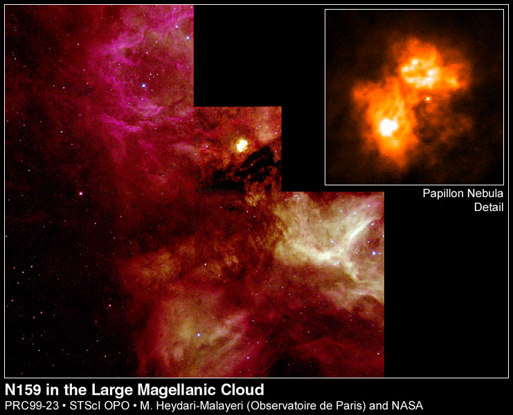 APOD: 1999 June 14 – N159 and the Papillon Nebula