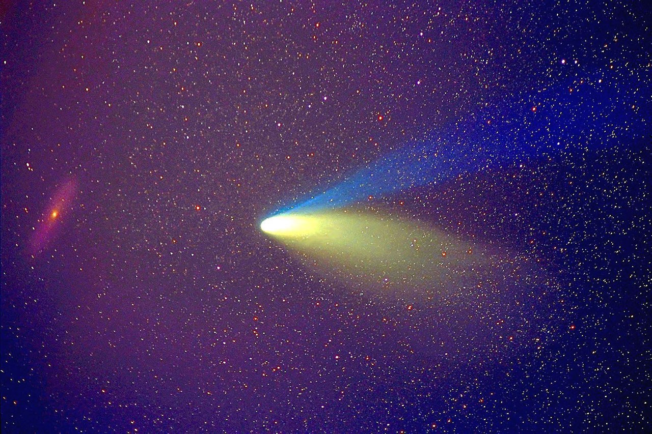 The Comet and the Galaxy — APOD for 1999-03-14