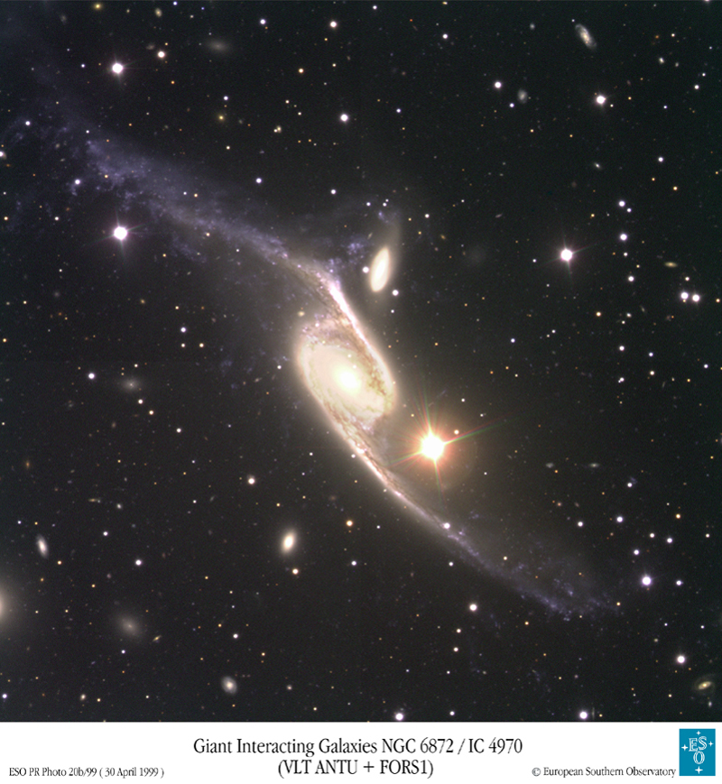 APOD: 1999 May 25 – NGC 6872: A Stretched Spiral