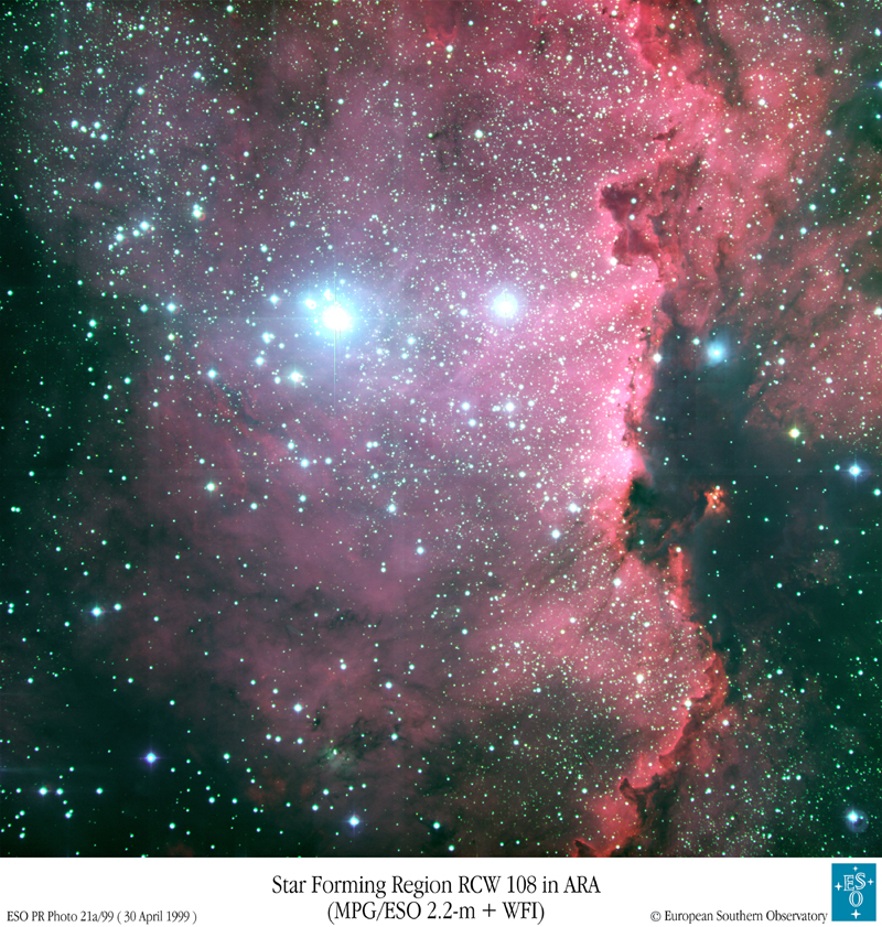 APOD: 1999 May 07 – Hot Stars in the Southern Milky Way