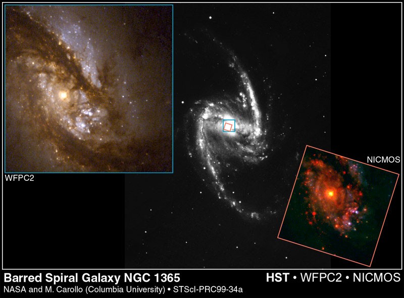 NGC 1365: Barred Spiral Galaxy — APOD for 1999-10-08