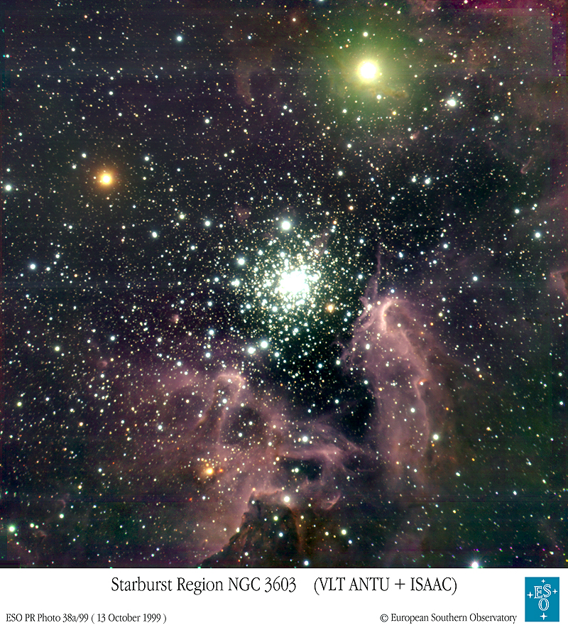 APOD: 1999 October 18 – NGC 3603: An Active Star Cluster