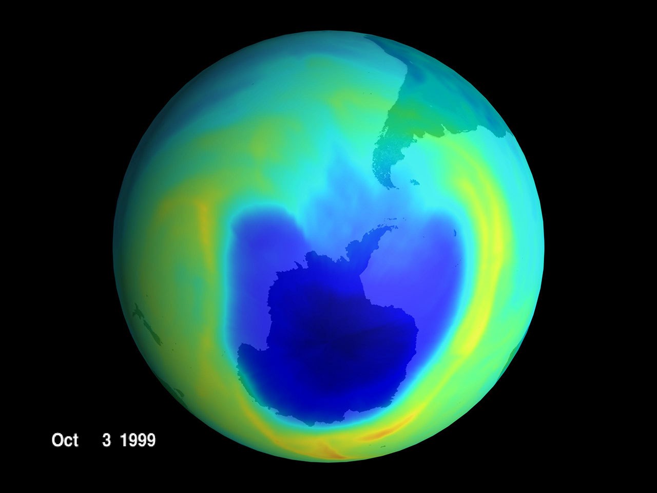 Ozone Hole Reduced — APOD for 1999-10-13