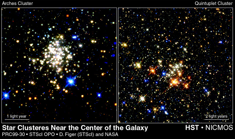 APOD: 1999 September 21 – The Quintuplet Star Cluster