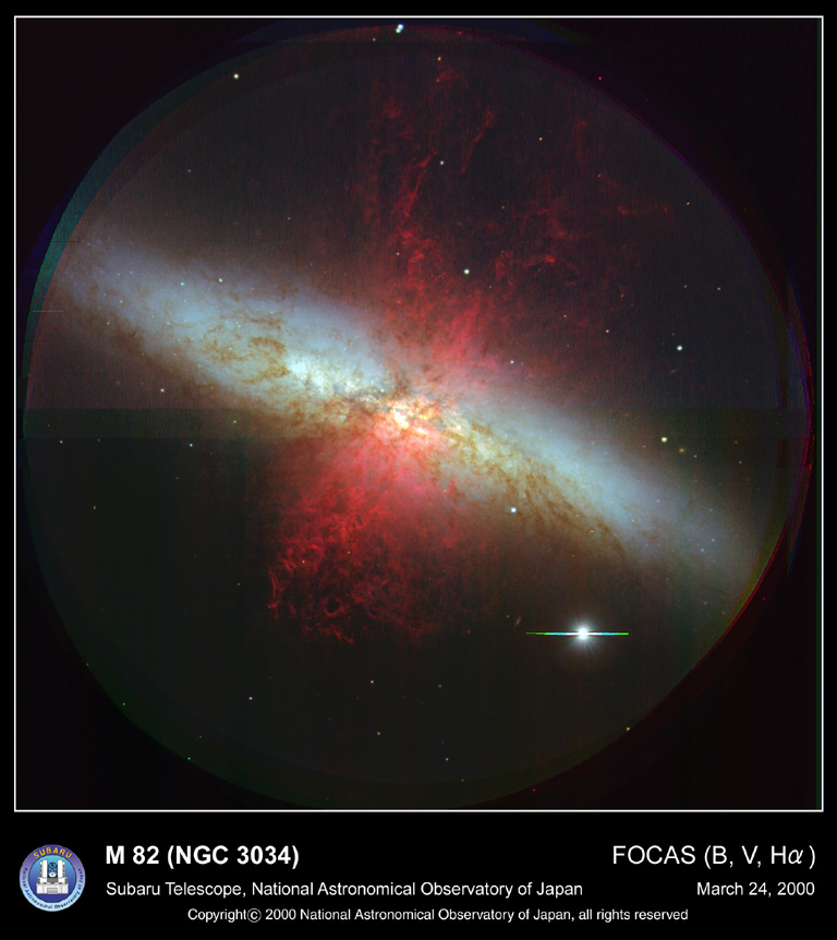 APOD: 2000 April 04 – A Superwind from the Cigar Galaxy