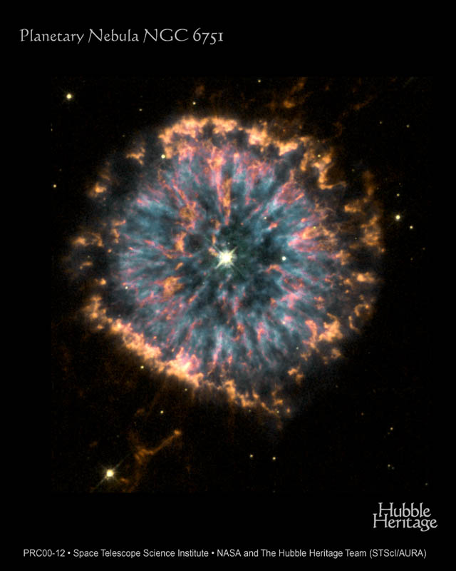 APOD: 2000 April 07 – Celebrating Hubble With NGC 6751
