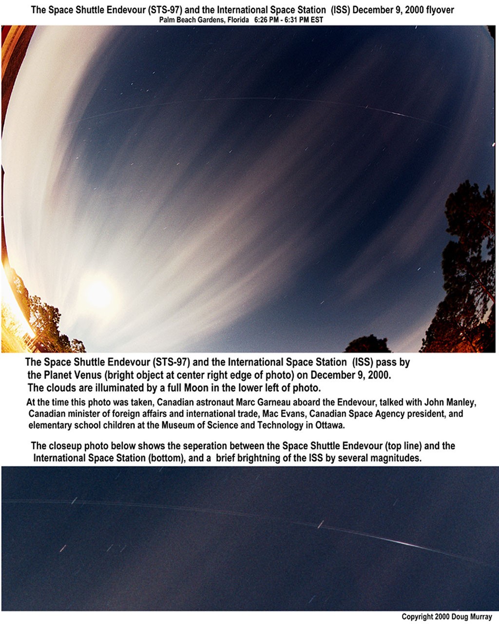 International Space Station Trail — APOD for 2000-12-14