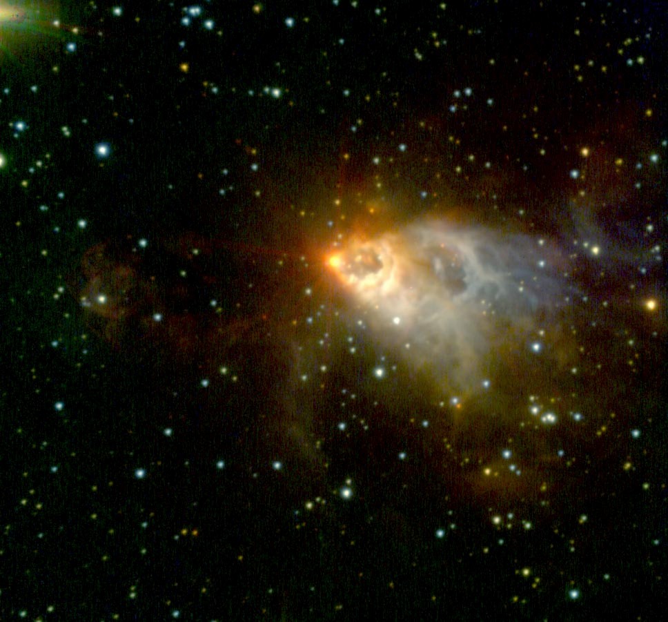APOD: 2001 August 29 – AFGL 2591: A Massive Star Acts Up