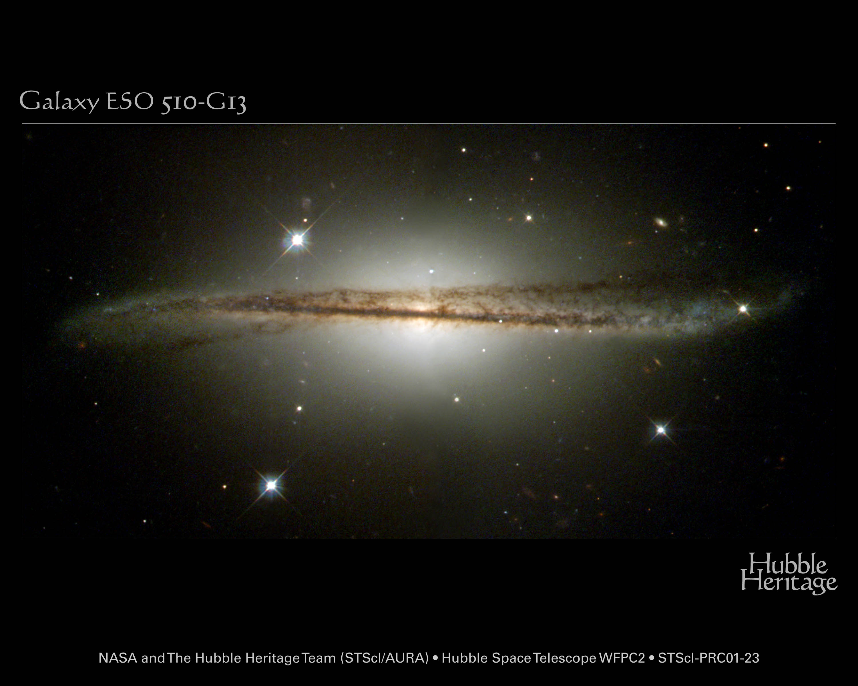 APOD: 2001 August 3 – Warped Spiral Galaxy ESO 510 13