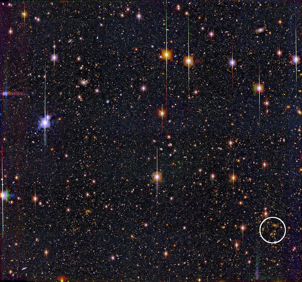 Distortion from a Distant Cluster — APOD for 2001-08-23