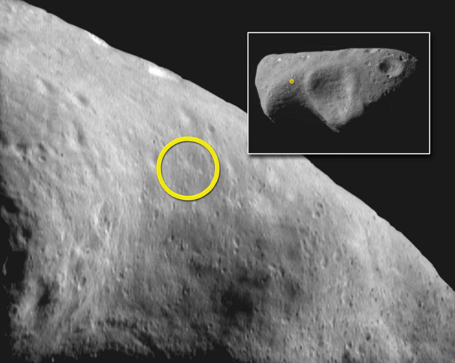 APOD: 2001 February 6 – Touchdown Site on Asteroid Eros