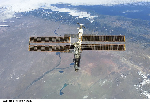 APOD: 2001 February 28 – A Space Station Meets its Destiny