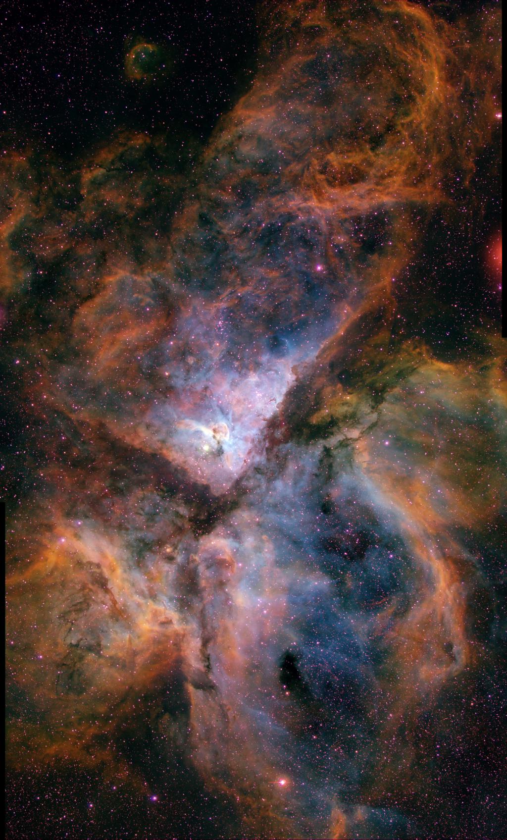 APOD: 2001 July 17 – The Carina Nebula in Three Colors