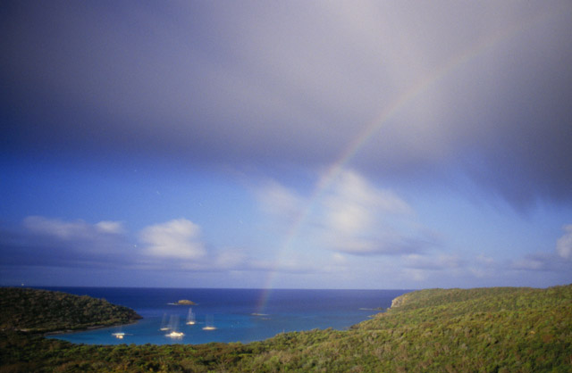 APOD: 2001 July 4 – Moonbow with Sailboats
