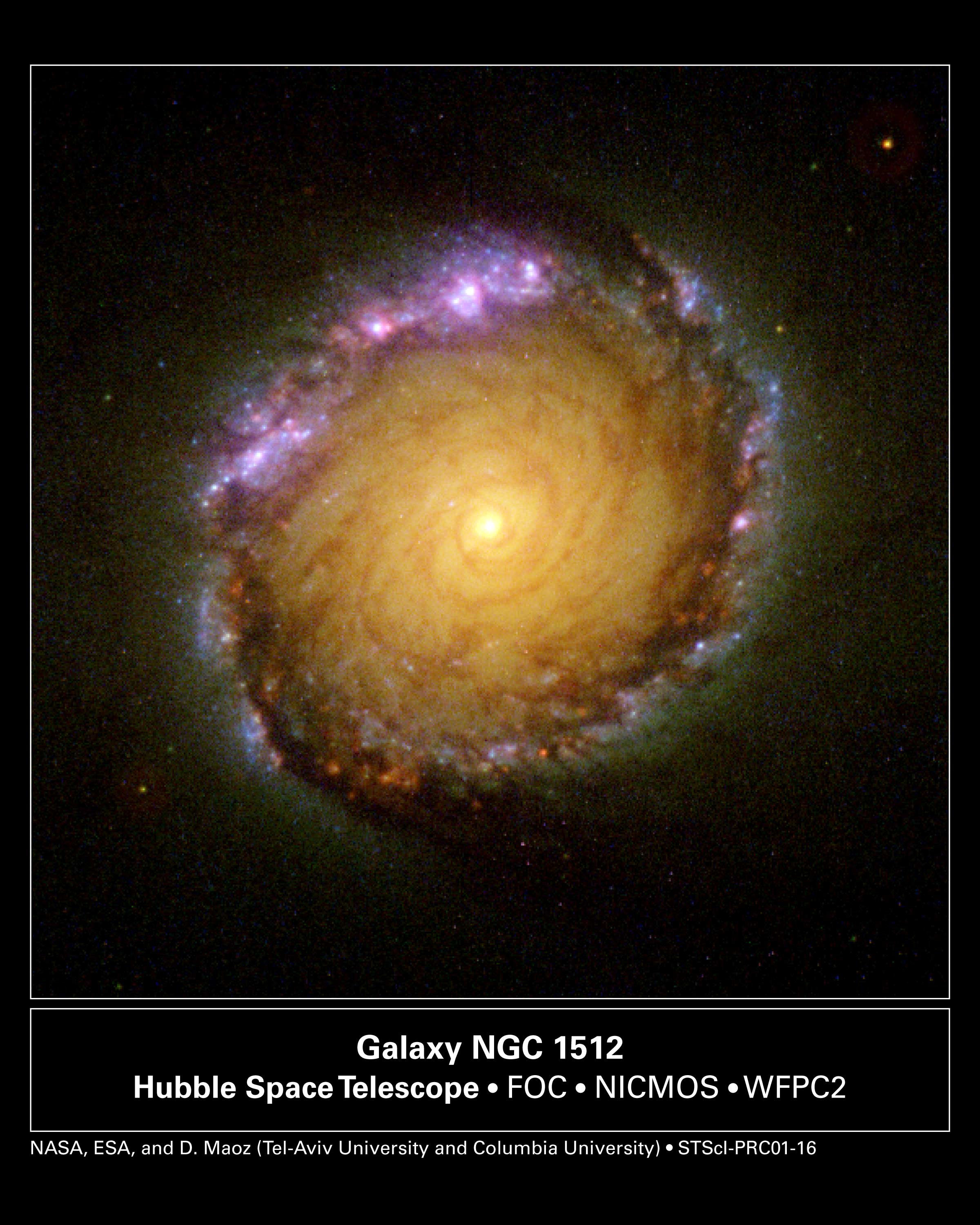 APOD: 2001 June 6 – NGC 1512: A Panchromatic View