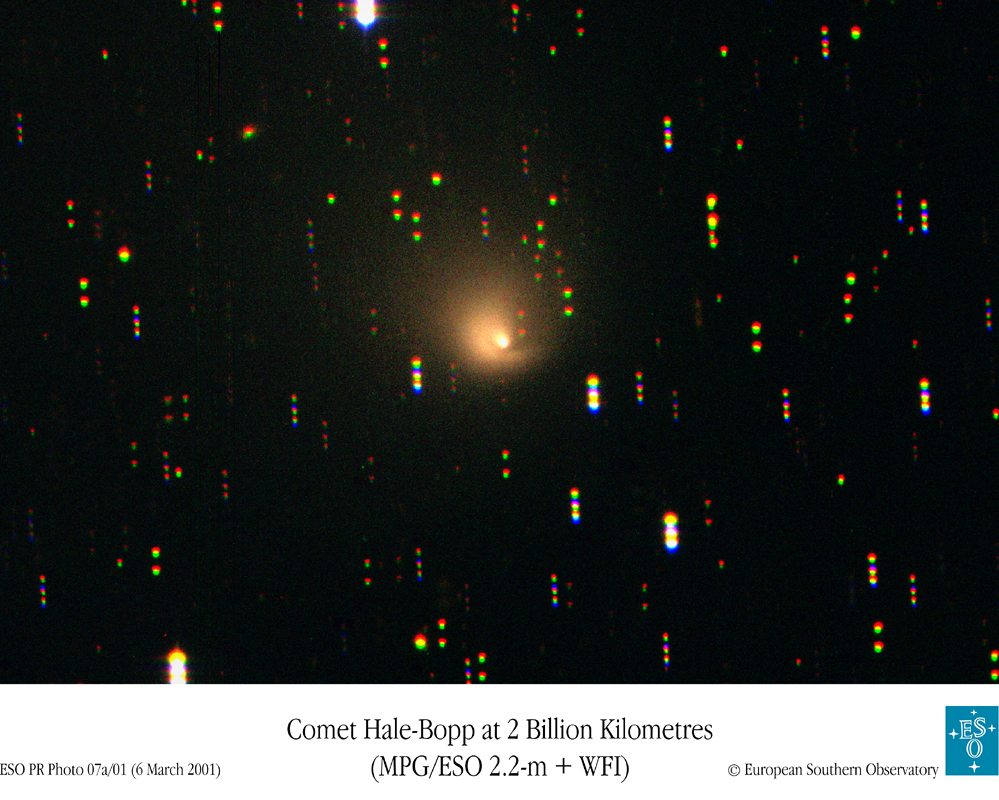 APOD: 2001 March 26 – Comet Hale Bopp in the Outer Solar System