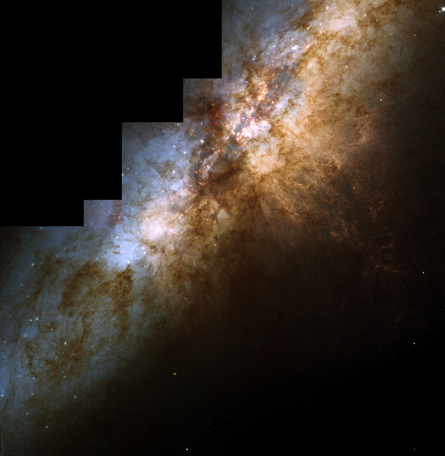 APOD: 2001 March 12 – M82 After the Crash